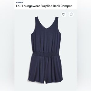Awhile Navy Blue Romper Size M